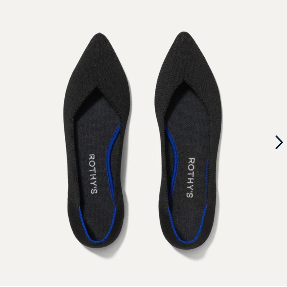 Rothy’s the point black - size 9. Worn once